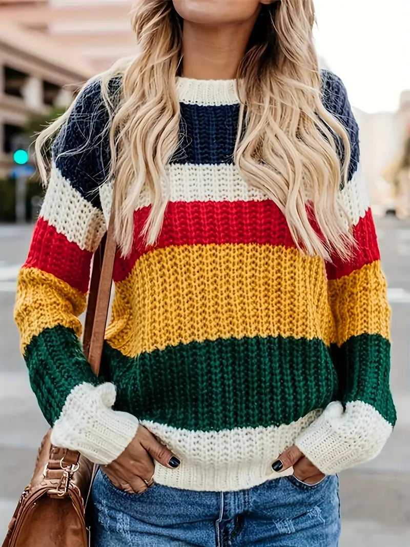 Vivid Stripes Knit Sweater