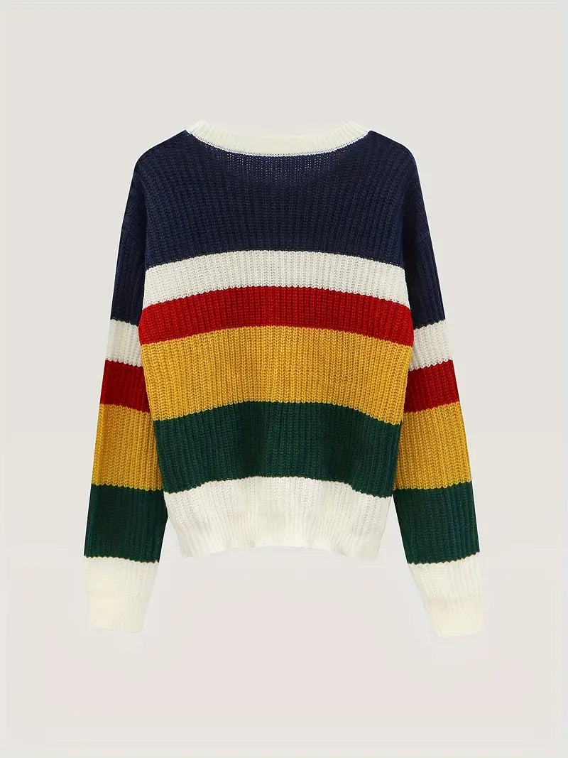 Vivid Stripes Knit Sweater