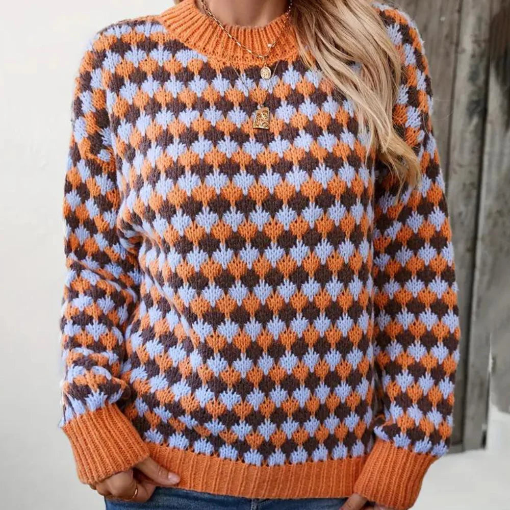 Retro Charm Knit Sweater